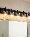 Brushed Nickel 3 Light Vanity Lighting Modern Wall Sconce Over Mirror Industrial Bathroom Light Fixture With Clear Glass Shades
