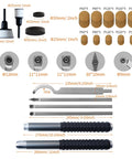 RUITOOL carbide wood lathe tool set with bowl sander rougher finisher 1in/2in mandrels sandpapers aluminum handles