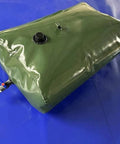 Foldable Water Storage Bladder With Faucet 110L Portable Camp Ready Collapsible Water Tank in heavy-duty PVC material.