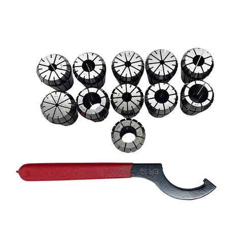 MT2 Shank ER32 Chuck 11 Piece Collet Set With Box Includes Wrench And Handle For Milling Machine CNC Workholding
