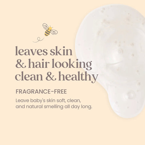 Sensitive Baby Shampoo And Body Wash Tear Free Fragrance Free Pediatrician Tested 98.7 Percent Natural Origin 21 Fluid Ounces texture
