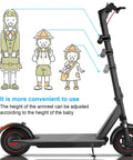 Illustration of Kiddo Height Adjustable Electric Scooter Handlebar Grip Bar on Xiaomi M365, showing adjustable height for children.