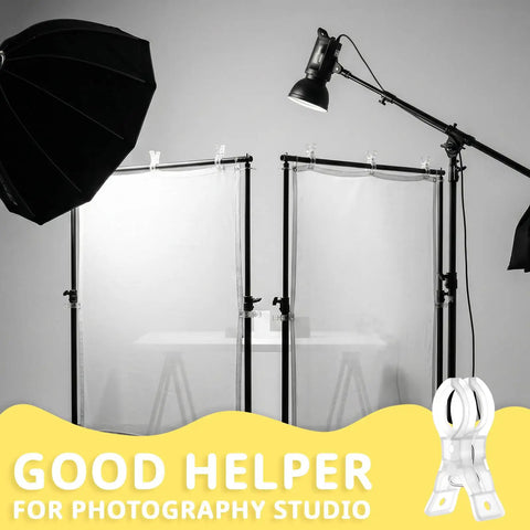 30 Pack Must Have Balloon Arch Clips Clear Plastic Spring Clamps Three Point Five Inch Heavy Duty Holders For Backdrop Stands