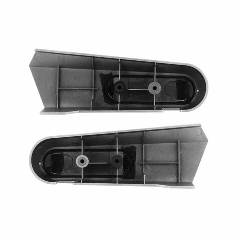 Gray plastic Lightweight Front And Rear Wheel Cover Protective Shell For Electric Scooters shown front and back.