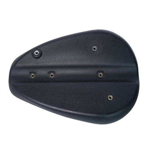 Durable Fuel Tank Replacement For Baja Tiralmaster Massimo MB200 And Mini Bike Lineup, HDPE black bottom view with installation points