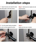 Step-by-step installation of Travel Ready Lightweight Portable Door Lock For Travelers With A Patented Design on a door