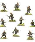 Japanese Army Infantry Platoon 28mm Plastic Miniatures For Bolt Action War Gaming World War II Tabletop Figures Including Type 99 Rifles