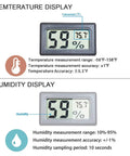 Tiny Pocket Digital Hygrometer Thermometer For Home And Office, Fast 10 Second Readouts Indoor Humidity And Temperature Monitor