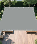 Waterproof Sun Shade Sail 13 by 16 Feet Rectangle With Grommets UV Blocking Shade Cloth For Backyard Deck Patio Garden, installed