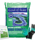Sprout Island Seed Starting Mix 16 Qt With My Garden Pool 7-In-1 Soil Test Strips and claw gardening gloves for germination