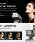 TTL Camera Flash For Sony With X5S Trigger Kit showing soft light diffuser for professional portrait shooting