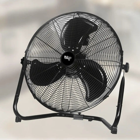 20-Inch Floor Fan And Wall Mount Air Mover For Home, Garage, And Job Site Use With High Velocity Airflow, black color