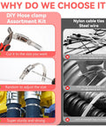 DIY Cut To Fit 304 Stainless Steel Worm Gear Hose Clamps Kit With Thirty Two Point Eight Feet Strap And Thirty Fasteners comparison chart