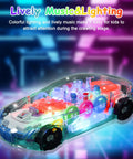 Light Up Transparent Car Toy For Kids That Totally Sparks Sensory Play With Colorful Moving Gears Self Propelled Moving Music