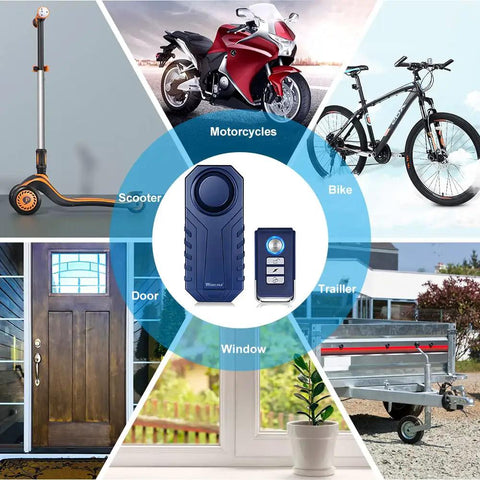 Beefed Up Wireless Bike Alarm With 113dB Siren Anti Theft Motion And Vibration Sensor Waterproof Motorcycle And Bicycle Security Alarm System With Remote Adjustable Volume And Sensitivity