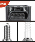 Close-up of Mazda Ignition Coil Pack And Iridium Spark Plugs Set Of 4 For CX 5 CX 3 3 6 MX 5 Miata 2012 2021, Skyactiv 2.0L 2.5L