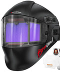 Auto Darkening Welding Helmet With Panoramic Side View And Extra Large 6.22 By 2.8 Inch Viewing Screen True Color Optics 1/1/1/1