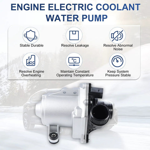 Engine Electric Coolant Water Pump Direct Oem Replacement For Bmw X5 E70 30I Models Years 2007 Through 2010, showing pump design and key features.