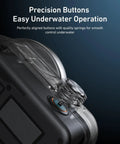 Close-up of precision buttons on Waterproof Protective Case for DJI Osmo Nano Xtra Atto Underwater Housing 60M IPX8 Snorkeling Scuba Gear with Anti Fog Sheets Perfect For Deep Dives And Beach Sessions That Keeps Your Camera Safe From Water Dust And Scratches, showing control features.