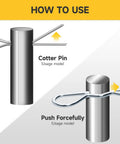 Instruction for using 620 Piece Cotter Pin Kit With Zinc Plated Steel Pins, Hairpin Cotter Pins And R Clips in hitch assemblies