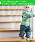 Child on stairs with Clear Anti Slip Tape 4 Inch By 33 Foot Waterproof Traction For Stairs Boats And Smooth Surfaces Non Slip Stair Treads.