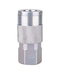 Heavy Duty Industrial One Quarter Inch NPT Air Tool Coupler, zinc plated steel, I/M type connector for compressing tools