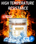 Front view of Copper Conductive Grease Paste 100G Anti Arcing Electrical Grease jar with temperature resistance labels.