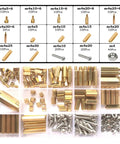 Brass PCB Spacer Kit M2 M3 M4 M5 M6 Hex Standoff Set With Male And Female Threads Screw Nut Kit For Pillar Mounts Grounding Ready 190Pcs M4 Version Great For Electronics Projects And DIYers, m4 brass spacers and screws set