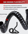 Heavy Duty 360 Degree Dust Collection Arm With 2.5 Meter Fume Extractor Hose For Shop Setup Built Tough Pom Ducting, flexible black hose with bamboo joint design.