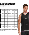 Men's Quick Dry Tank Top And Sleeveless Tee Crafted From Moisture Wicking Fabric With Lightweight Breathable Gym Wear Essentials Sweat Resistant Workout Shirt Real Deal Summer Activewear Staple size chart with measurements.