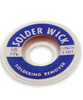 Desoldering Wick 2.5mm Wide, 5 Foot Length, No Clean Flux, Oxygen Free Copper Wire, Top Quality Desoldering Braid spool