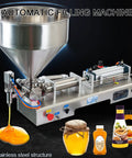 Kickass Precision Pneumatic Liquid Filling Machine, Adjustable 10 To 100 ML Stainless Steel Bottle Pump With Anti Drip Nozzles, showing honey dispensing.
