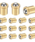 Heavy Duty 304 Stainless Steel Ball Plungers 15Pcs 2Mm Ball 5N Push Fit Spring Latches arranged on a white background.