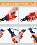 Cool Get This 11 Piece Air Line Removal Tool Kit With Quick Connect Release Wrench For 1/4 And 5/16 Inch Fittings Plus Ten Male Npt Push Fittings That Totally Make DIY Piping A Breeze Without Breaking The Bank Or Your Back. hand using carbon steel air line removal wrench on 1/4 and 5/16 inch fittings