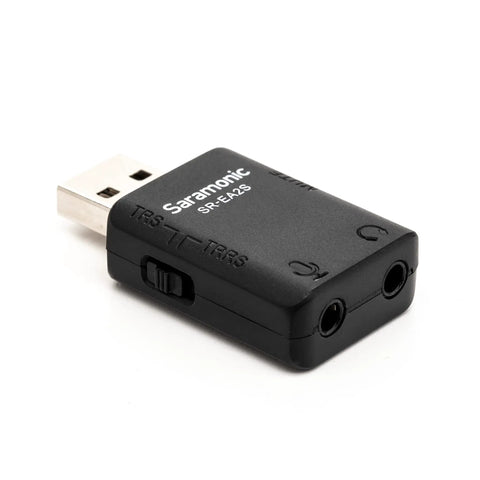 Compact USB Audio Interface For 3.5mm Mics With TRS And TRRS Plug In Power, Real Time Monitoring Via Headphone Output, Plus A Handy Mute Button