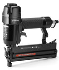 2 In 1 Pneumatic Brad Nailer And Stapler 18 Gauge Air Nail Gun For Upholstery And Woodworking Drives 3/8 To 2 Inch Brad Nails And 1 To 1-1/2 Inch Crown Staples Perfect For DIY Projects And Trim 60 To 100 PSI, side view