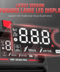 205 Amp Stick Welder Workhorse With Large LED Display Dual Voltage 110V 220V Inverter IGBT Arc Force Hot Start MMA Welder