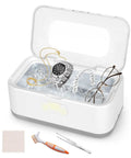 49KHz Ultrasonic Cleaner For Jewelry And Glasses With 5 Cleaning Modes, 27oz 304 Stainless Steel Tank In Gray with accessories
