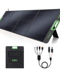 200W Portable Solar Panel For Power Stations IP65 Waterproof Foldable Solar Panel With MC4 Anderson Output shown extended