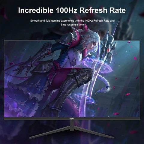 27 Inch Gaming Monitor With 100Hz Refresh Rate Full HD 1920x1080 Built In Speakers Frameless gaming display with avatar image