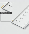 Hella Durable Copper Plated Tiny Hardware Nails 300 Pack Quarter Inch Gold Carbon Steel Fine Finish sizes shown on ruler