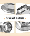 Heavy Duty 2 Pack CV Axle Nuts For Subaru Forester Outback Legacy Impreza detailed view of precision machined threads and surface.