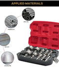 Twelve Piece Heavy Duty Pro Grade Carbide TCT Hole Saw Kit With Titanium Plated Pilot Drill Bits For Metal Stainless Steel Iron Wood