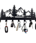 Slick Heavy Duty Metal Key Holder Wall Mounted With Seven Hooks Key Organizer Rack For Entryway Kitchen Hallway And Bedroom Decor Black Finish That Is Water And Fade Resistant Easy To Install Space Saving