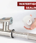 Hand holding Clear Self-Fusing Silicone Tape Pro, 1.5 Inch By 15 Foot, 30 Mils, near pipe fitting for watertight sealing.