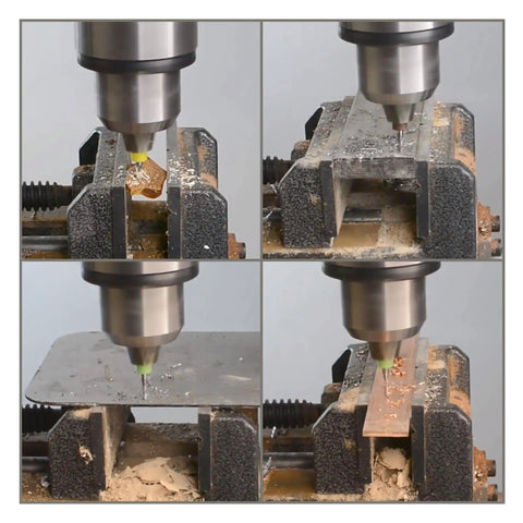Drilling machine using 10 Pcs PCB Drill Bit Set With One Eighth Inch Shank Micro Twist Carbide Bits 1.1mm To 2.0mm For PCB Engraving