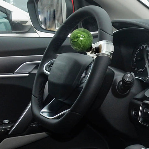 Ball Steering Wheel Spinner Booster Knob For Easy Turning And Quick Stops Universal Turning Assist Handle Fits Tractors Forklifts Lawn Mowers Boats And More Green on modern car steering wheel