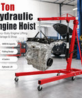 2 Ton Hydraulic Engine Hoist Bringing 4400 Lbs Of Serious Lifting Muscle To Your Shop With Six Swivel Wheels For Hell Of A Smooth Ride