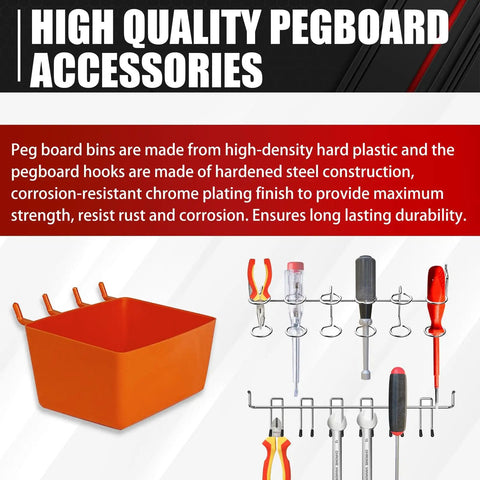 Premium Pegboard Hooks Assortment Kit With 278 Pieces And Bins For Garage Wall Organization Set For Hanging Tools Like A Pro