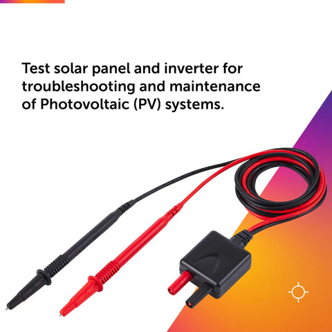 PV Test Leads For Solar PV Systems CAT III Up To 1500V For Safe DC Power Measurement With CM276 IGM Clamp Meter Durable